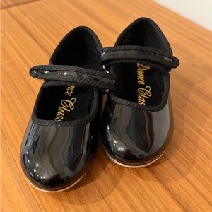 Black Patent Kids Tap Shoes